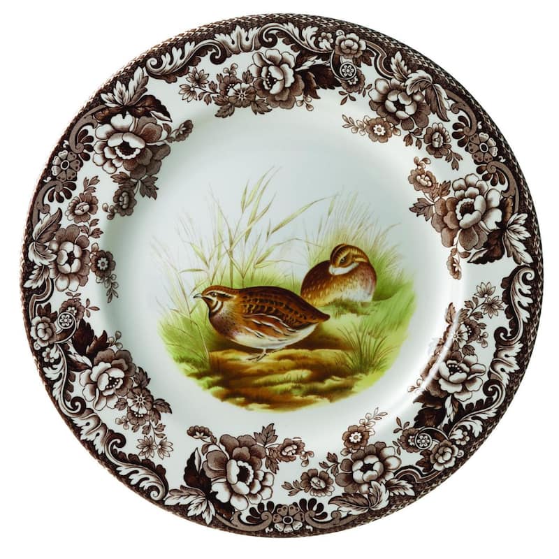 Spode Woodland Dinner Plate Birds Motif - 10.5 - Quail