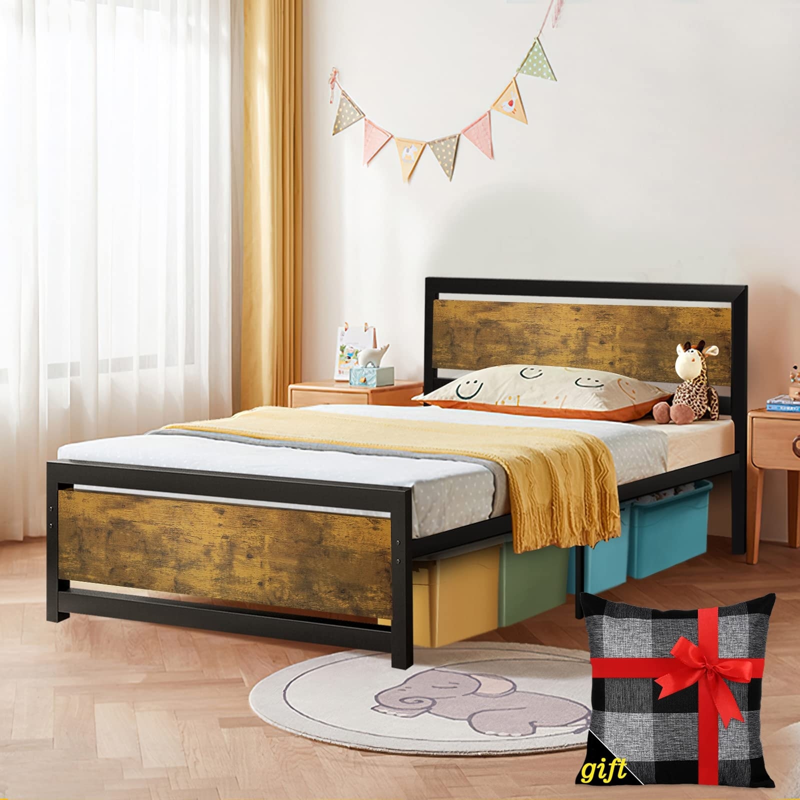 Full/Twin/ Queen/ King Metal Platform Bed Frame - Overstock - 40039609