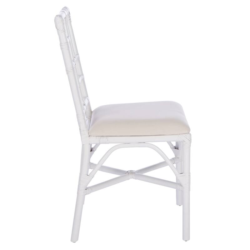 SAFAVIEH Margarette Rattan Accent Chair with Cushion (Set of 2) - 18.5" W x 20.9" L x 35.8" H - 19Wx21Dx36H