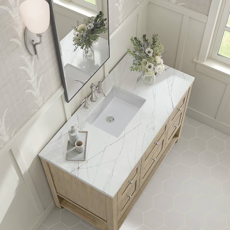 James Martin Vanities Breckenridge 48" Single Vanity, Whitewashed Oak