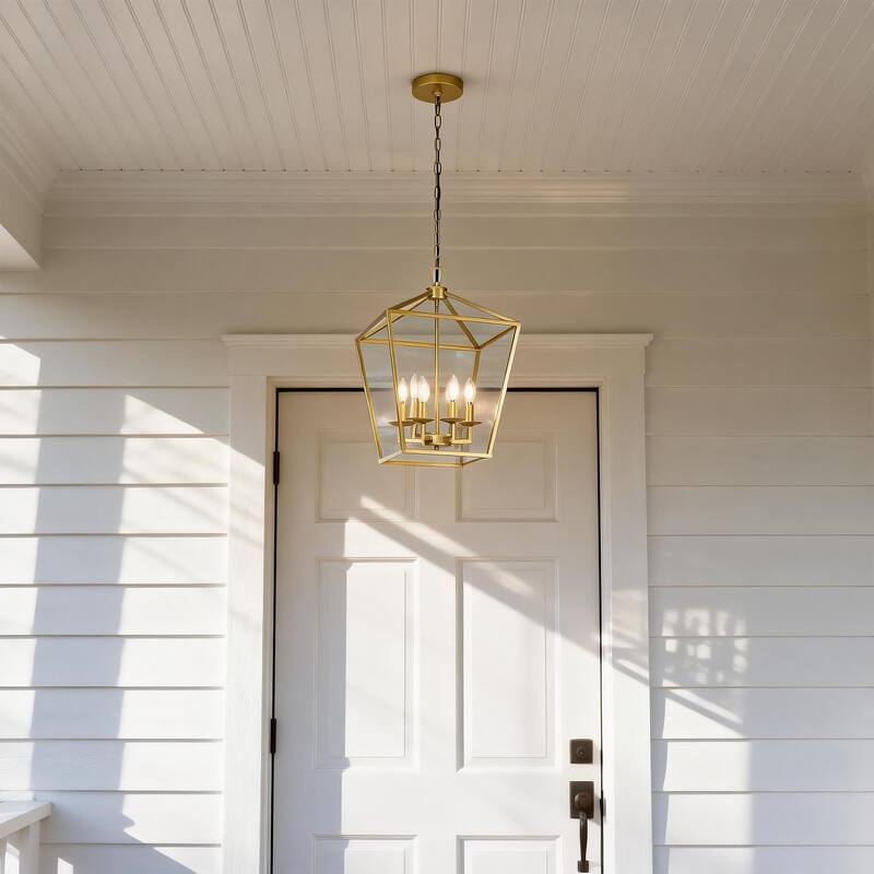 6 - Soft gold Light Pendant - 16"x16"x24"