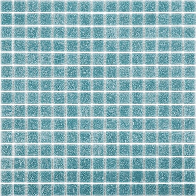 Apollo tile 12" x 12" Dune Glossy Blue-Green Glass Tile (20 sq ft/case) - 20 Pack