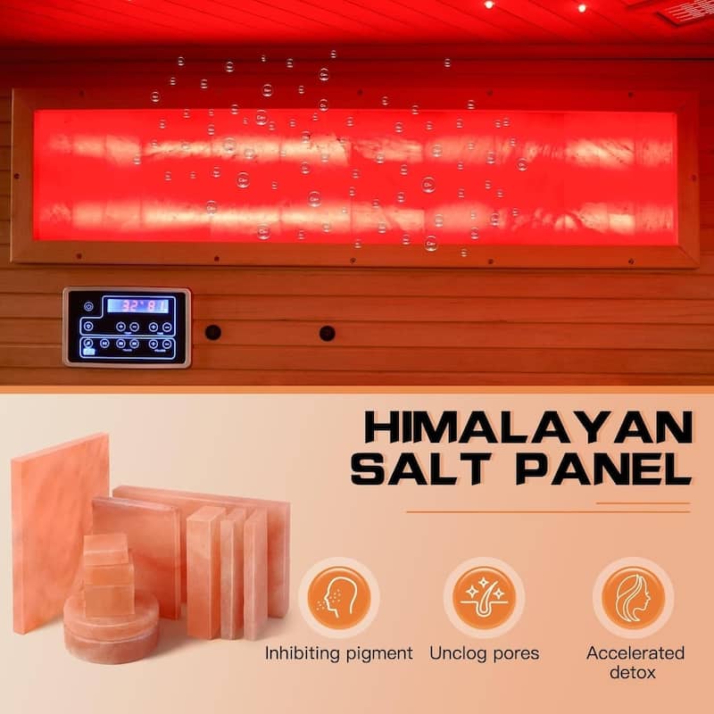 Infrared Sauna up to 4 Person with 15 Minutes Warm-up Heater Tube & Carbon Plate