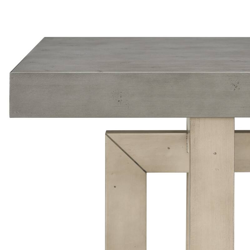 Modern Entryway Console Table with Industrial-inspired Concrete Wood Top, Hallway Foyer Sofa Long Table Entryway Table