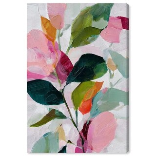 Expressive Leaves III Pink Palm Wall Art Wrapped Canvas Print by Art ...