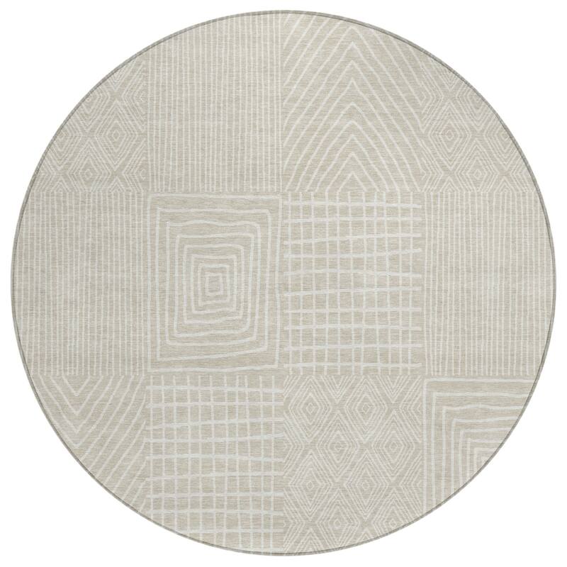 HomeRoots Geometric Transitional Rectangle Outdoor Rug