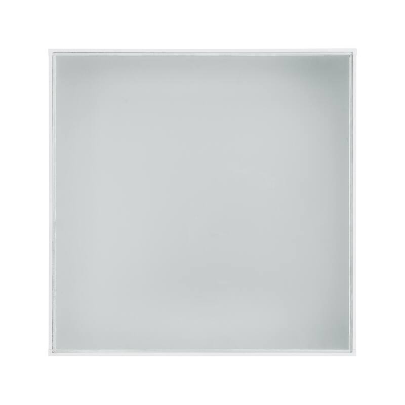27.56" High Glossy Coffee Table with 16-color LED Strip Lights and 5mm Frosted Tempered Glass Top