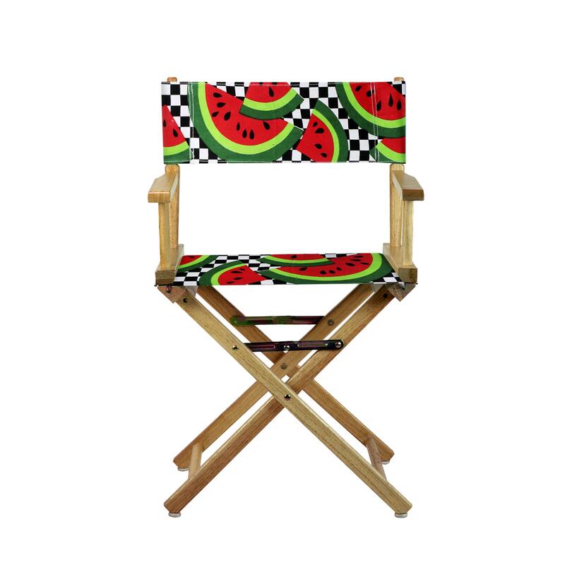 18" Director's Chair Natural Frame-Watermelon Slices - 21.75"W x 17"D x 33.75"H