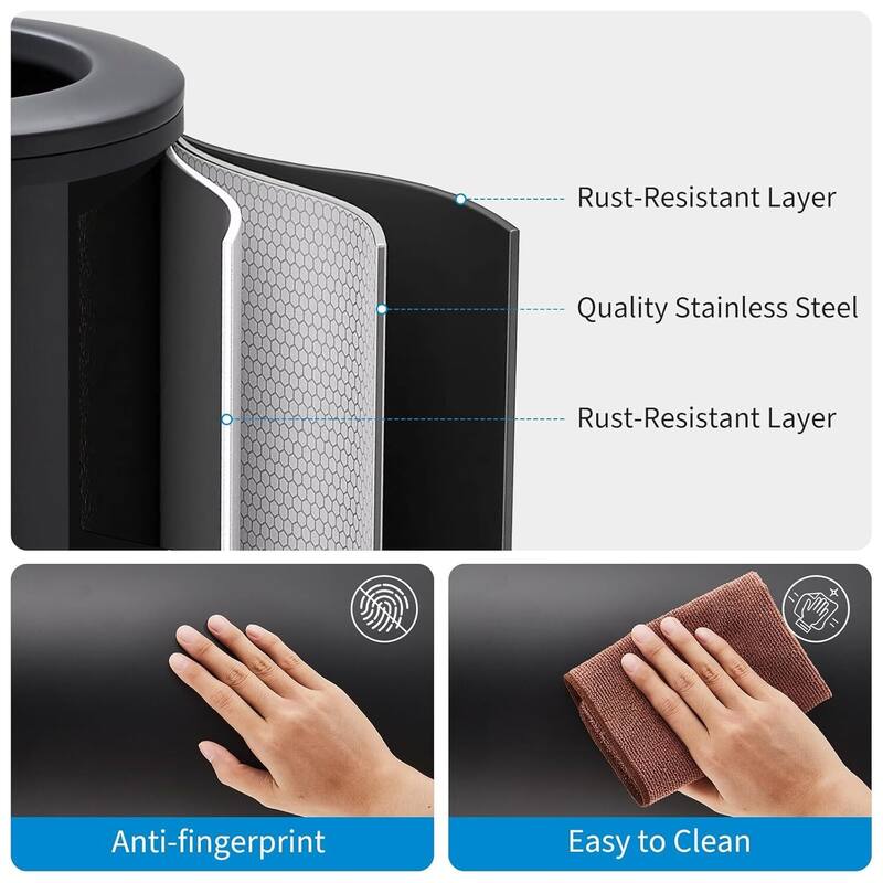 10.6 Gal Kitchen Trash Can, Garbage Can with Open Top for Home Bathroom Office