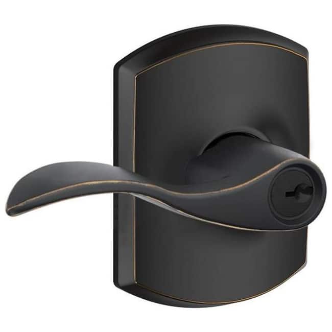 Schlage Accent Single Cylinder Keyed Entry Door Lever Set with