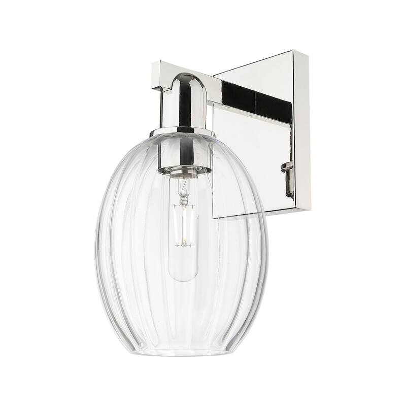 Innovations Lighting 716-1W-13-6 Preston Sconce Preston 13" Tall Wall - Polished Nickel / Clear