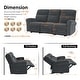 preview thumbnail 113 of 118, MCombo 64.6" Wall Hugger Power Loveseat Fabric Recliner Sofa with USB Ports