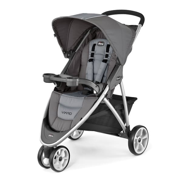 slide 2 of 9, Chicco Viaro Quick-Fold Stroller, Graphite