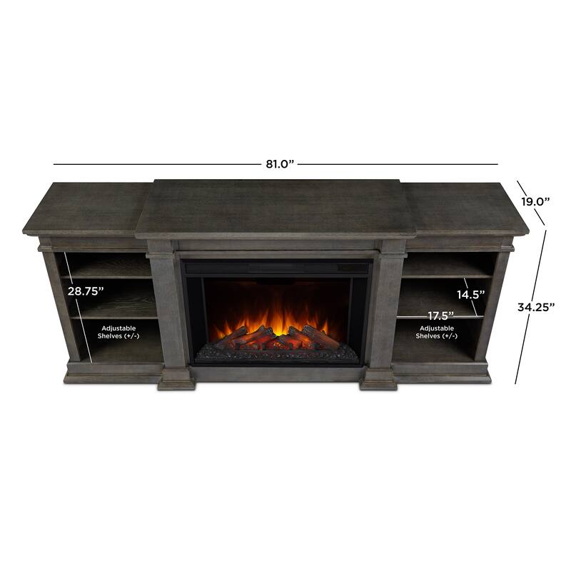 Eliot 81" Grand TV Stand Electric Fireplace by Real Flame