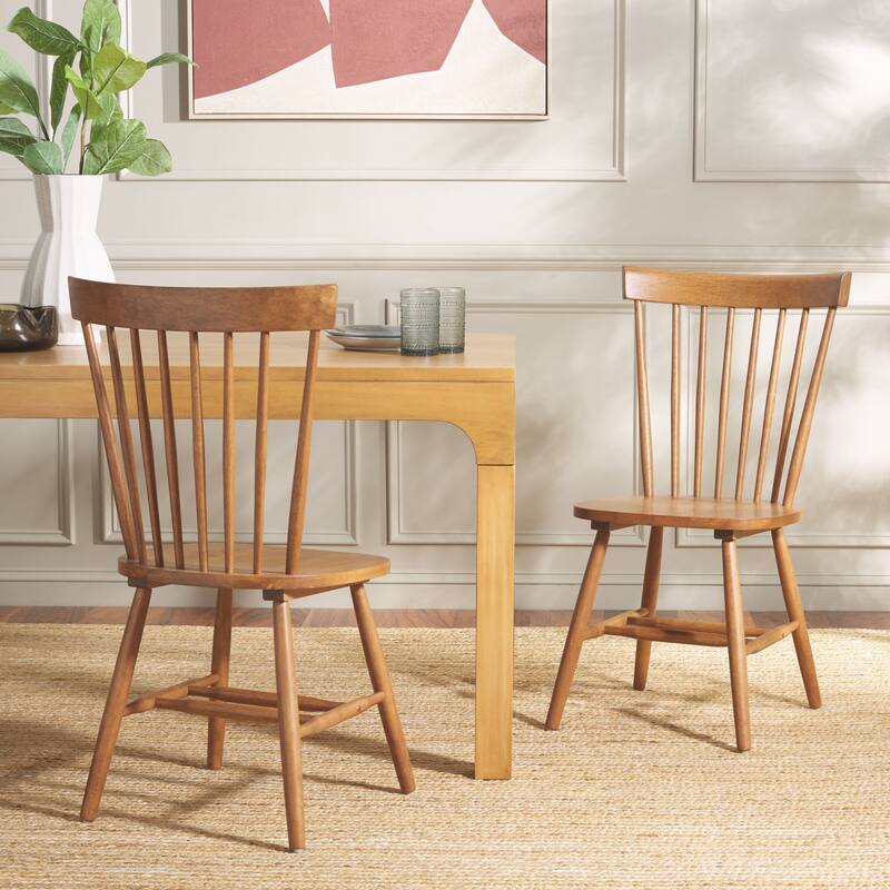 SAFAVIEH Suhair Spindle Farmhouse Dining Chair (Set of 2) - 20.5" x 21" x 36" - 21"W x 21"D x 36"H