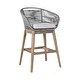 preview thumbnail 60 of 69, Tutti Frutti Solid Eucalyptus Wood and Rope Outdoor Patio Counter or Bar Height Barstool