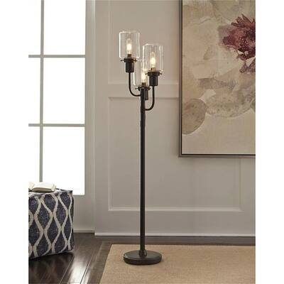 Bronze Finish Contemporary Floor Lamp