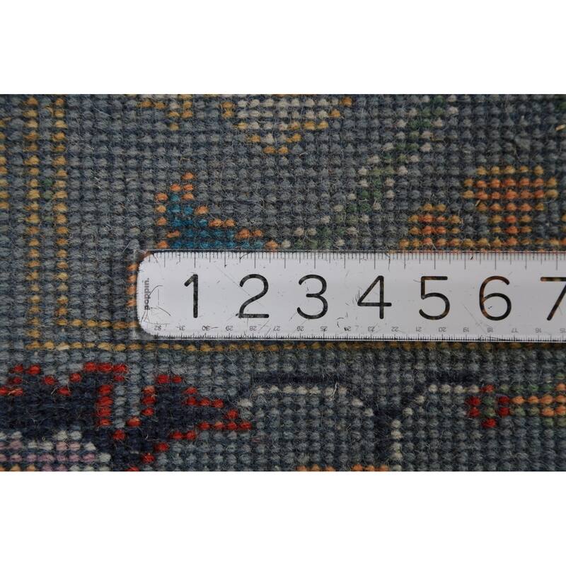 Floral Oushak Indian Runner Rug Hand-Knotted Wool Carpet - 2'6"x 7'9"