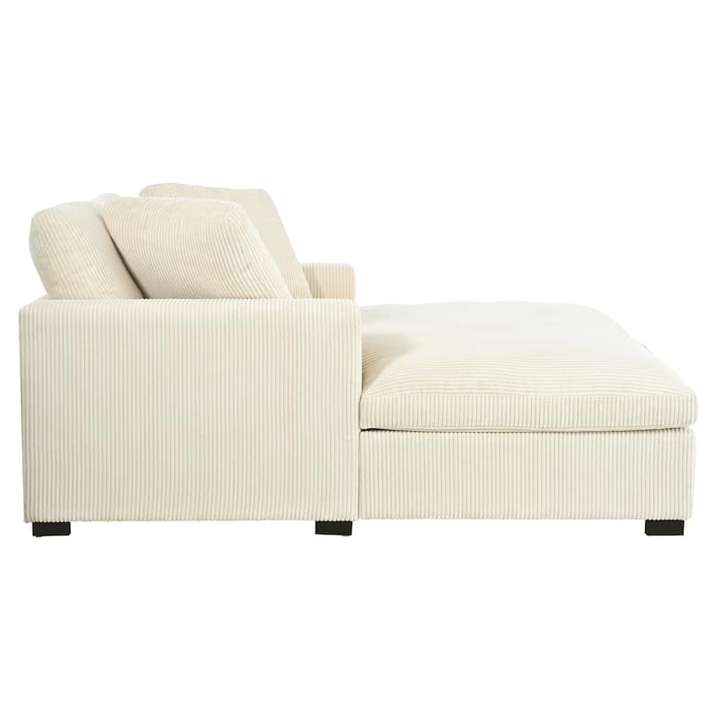 Zala Modern Fabric Oversized Sofa Chaise Lounge by Christopher Knight Home