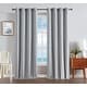 preview thumbnail 16 of 35, Nautica Providence Ultimate Blackout Grommet Window Curtain Panel Pair 104" x 108" - Light Grey