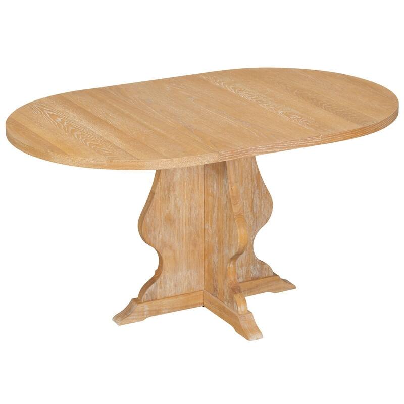 Farmhouse 5-Piece Dining Table Set with Upholstered Chairs and Extendable Dining Table for Dining Room, Kitchen and Living Room