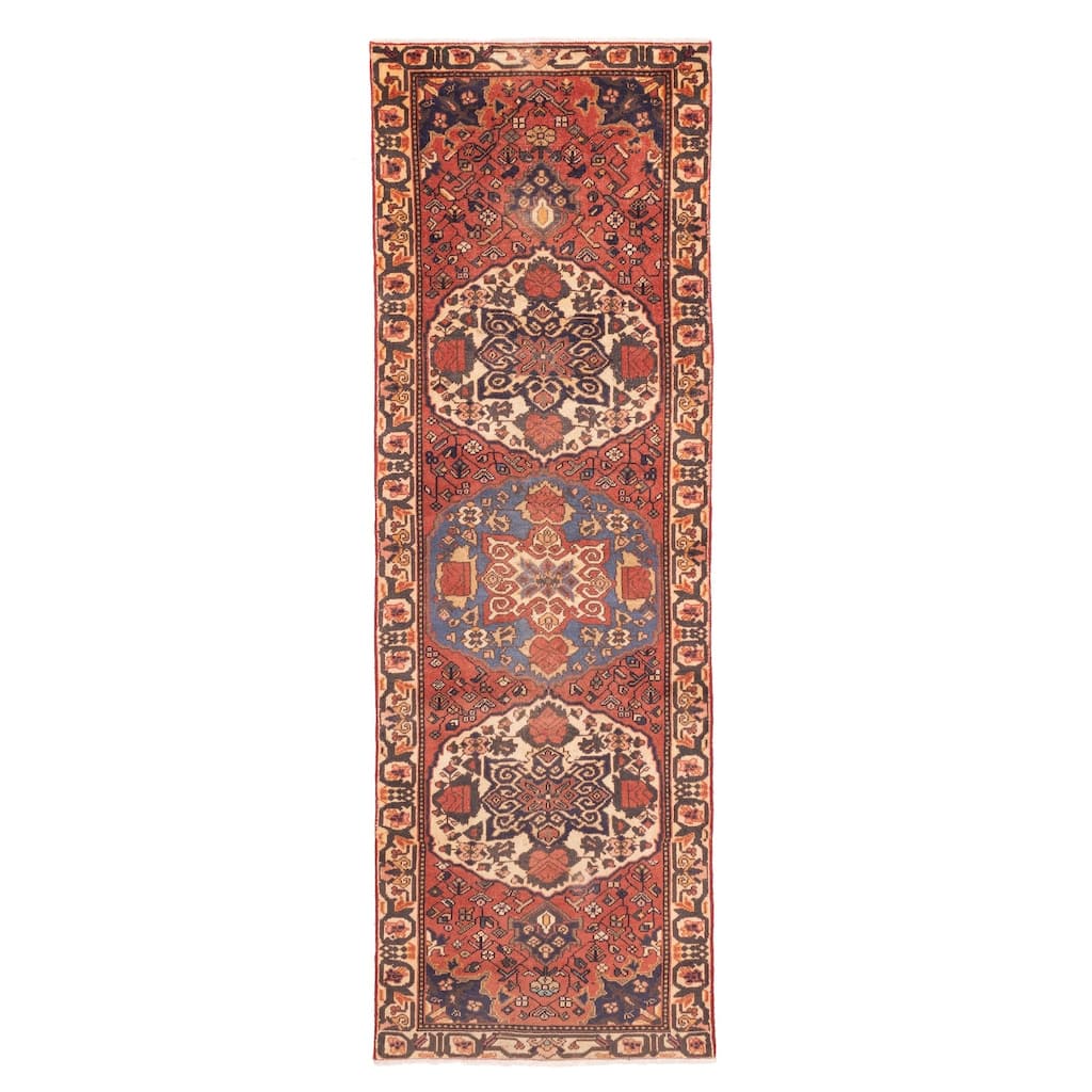 ECARPETGALLERY Hand-knotted Konya Anatolian Red Wool Rug - 3'2 x 9'9