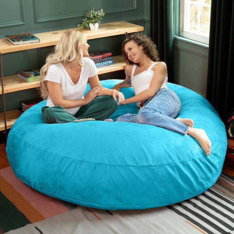 Jaxx 6 Foot Cocoon - 2-in-1 Giant Bean Bag Chair for Adults & Convertible Bean Bag Bed