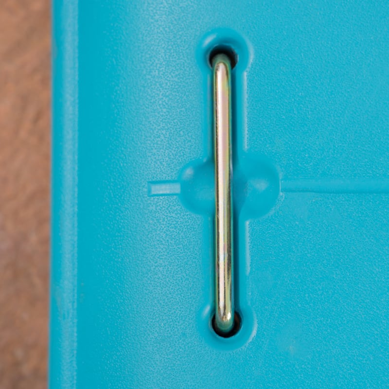 Roomfitters Square Rolling Umbrella Base, Heavy-Duty Wheeled Patio Stand, Teal