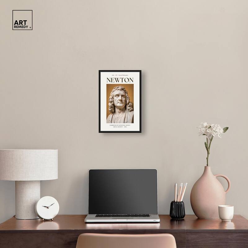 Newton's Likeness in Marble Canvas by Art Remedy