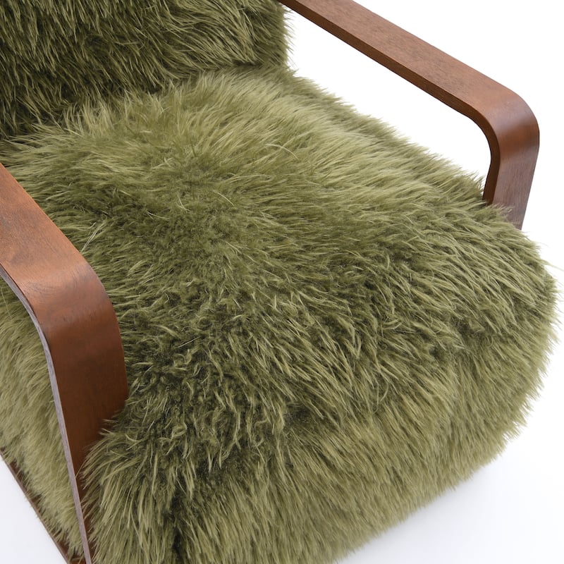 Furniture of America Neyra Modern 28-inch Faux Fur Accent Arm Chair