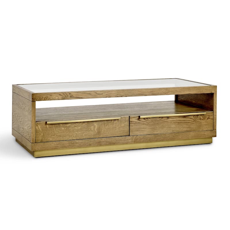Classic Home Fallbook Four-Drawer Coffee Table in Brown