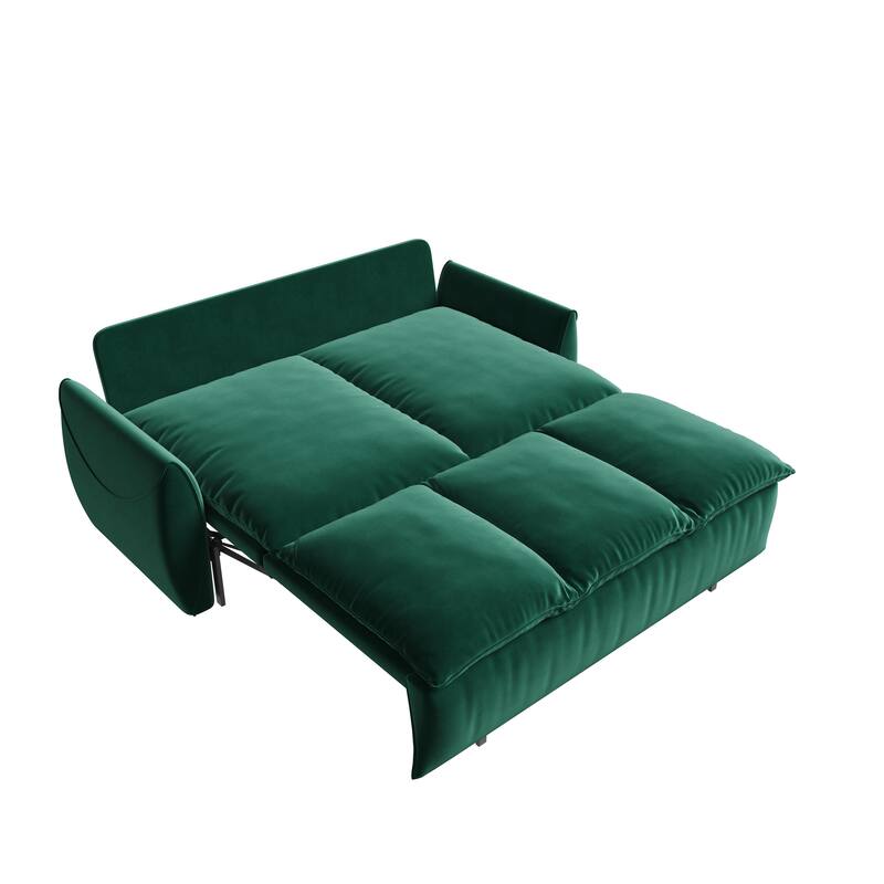3-Seat Convertible Sleeper Sofa Bed with 2-in-1 Pillow & Blanket Set