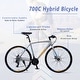 preview thumbnail 8 of 13, 24 Speed Hybrid bike Disc Brake 700C Road Bike For men women's City Bicycle