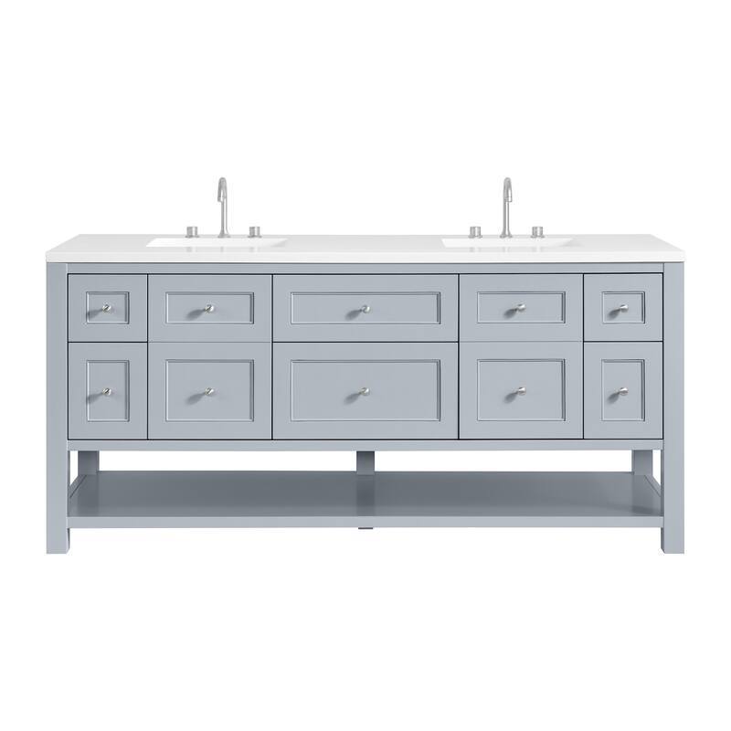James Martin Vanities 330-V72-3WZ Breckenridge 72" Free Standing - Serenity Blue - Painted