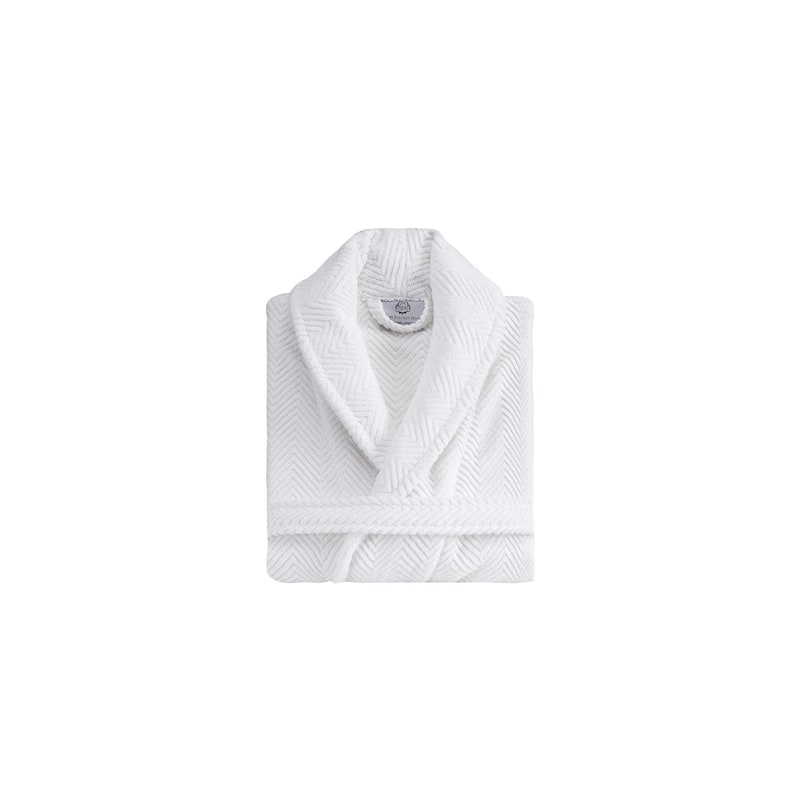 Ozan Premium Home Chevron Luxury Collection 100% Turkish Cotton Unisex Bathrobe