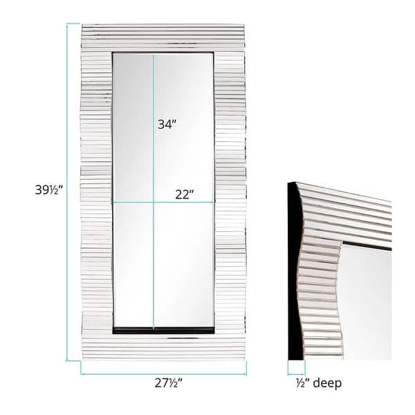 dimension image slide 0 of 2, Allan Andrews Wood Framed Waverly Full Length Mirror