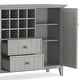 preview thumbnail 7 of 16, WYNDENHALL Freemont SOLID WOOD 54" Wide Transitional Sideboard Buffet & Wine Rack - 17" D x 54" W x 36" H