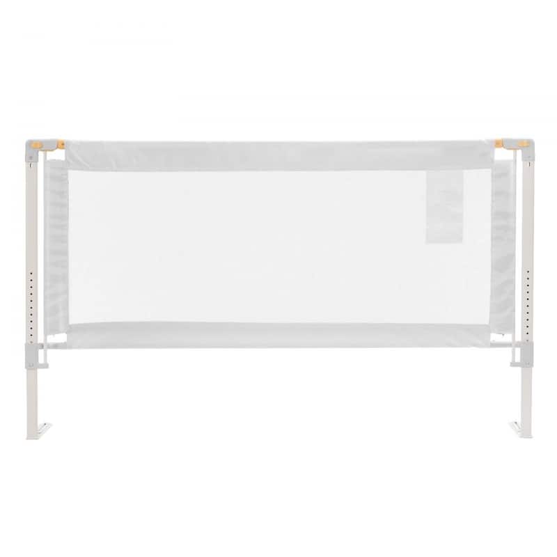 White Steel Oxford Fabric Kids Bed Rail with Lift and Washable Mesh