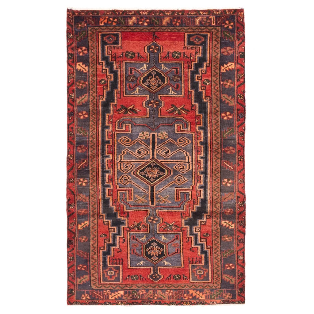 ECARPETGALLERY Hand-knotted Konya Anatolian Red Wool Rug - 3'10 x 6'9