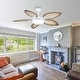 preview thumbnail 7 of 29, 52" Waterproof Indoor and Outdoor Ceiling Fans with Lights, APP and Remote Control, Dimmable Farmhouse Ceiling Fan - 52 Inches