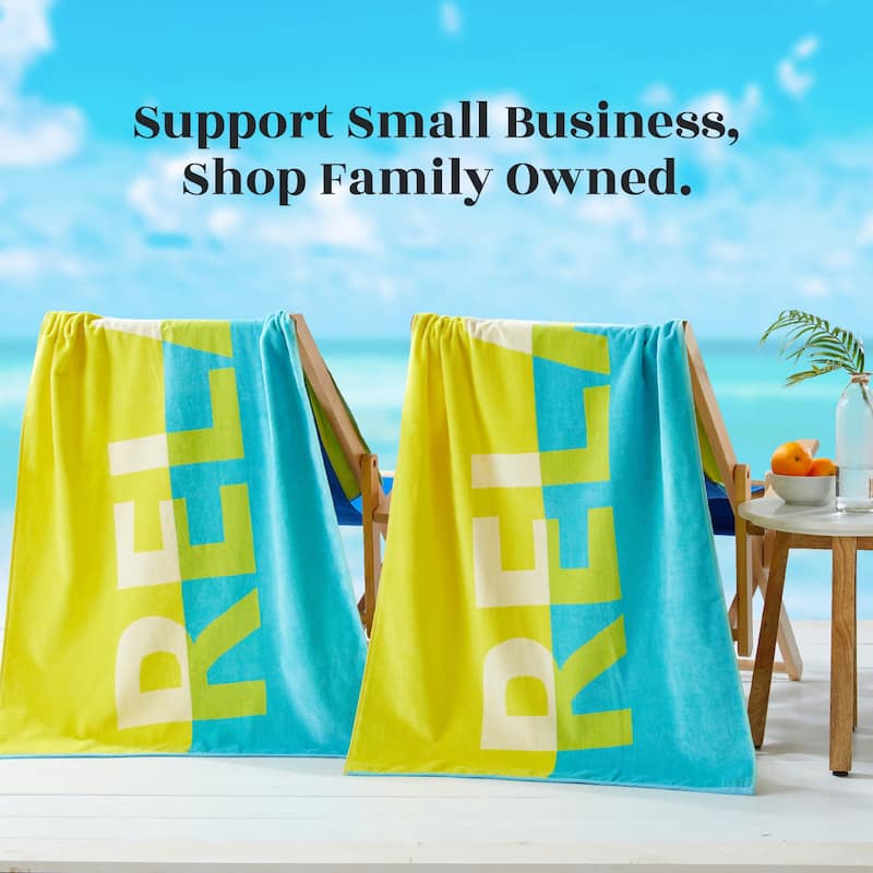 Linery & Co. 100% Cotton Jacquard 2 Pack Summer Beach Towels