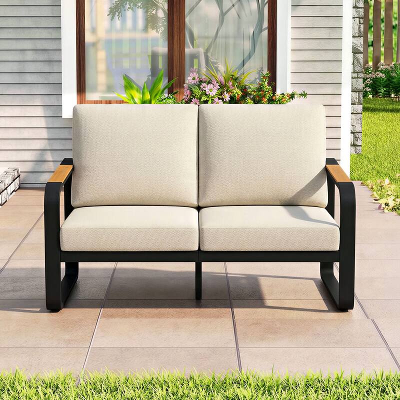 Outdoor Patio Conversation Chair, Loveseat, Sofa with Removable Cushions