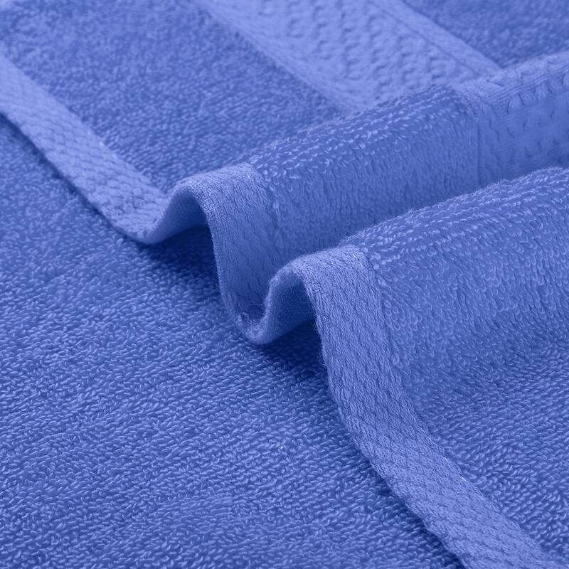 Cotton Hand Towels for Bathroom, 2 Pack Solid Textured Hand Towel Set for Bath, Hand, Face, Gym and Spa 13"x30"