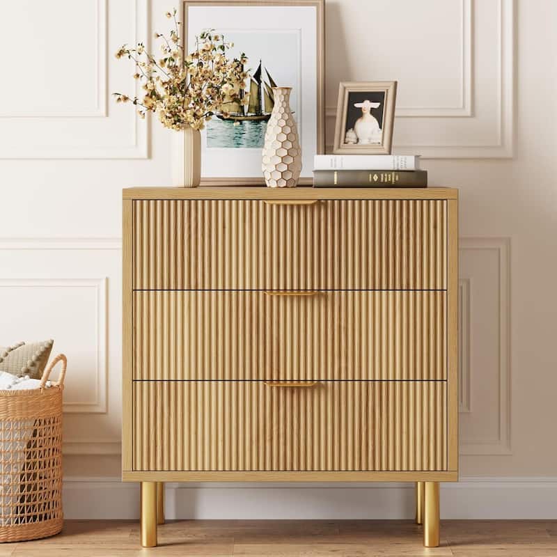 IDEALHOUSE Black 3 Drawer Dresser