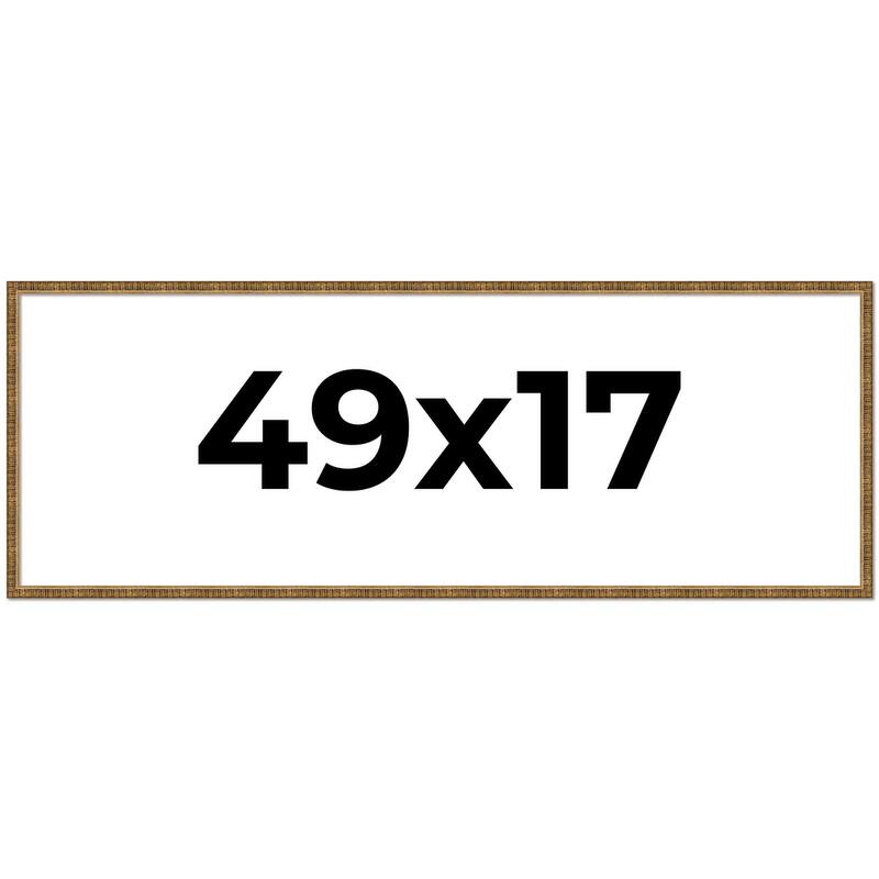49x17 Frame Gold Solid Wood Picture Frame - Complete Modern Photo