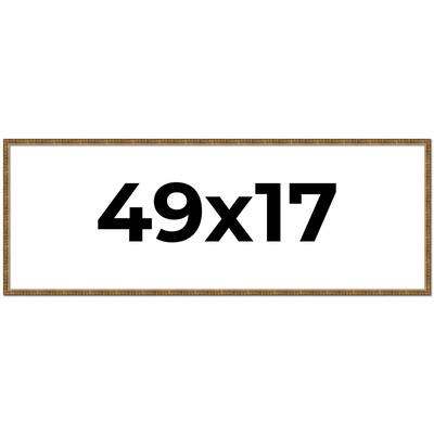 49x17 Frame Gold Solid Wood Picture Frame - Complete Modern Photo
