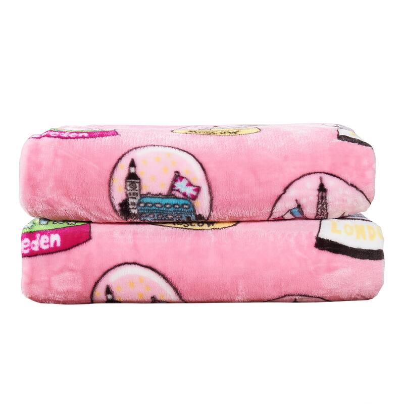 Printed Cities Flannel Fleece Blanket