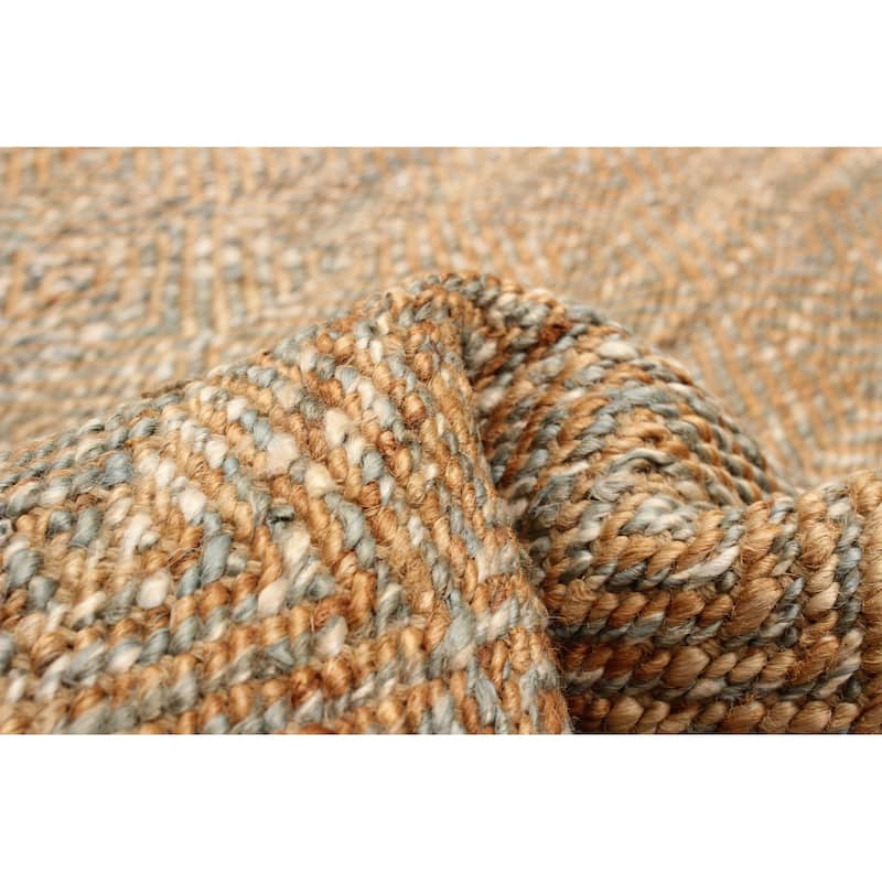 ECARPETGALLERY Flat-Weave Palas Denizli Brown Jute Kilim - 5'7 x 7'5