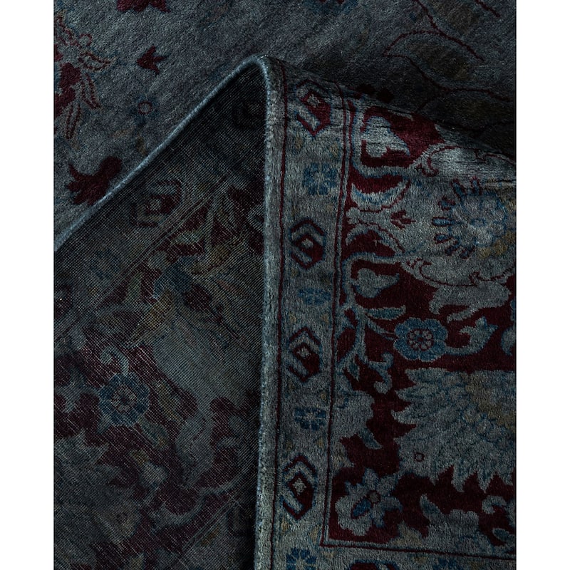 Overdyed One-of-a-Kind Hand-Knotted Area Rug - Gray - 6' 2" x 8' 10"