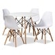 preview thumbnail 2 of 9, Jaspen Modern and Contemporary Plastic and Wood Dining Set (5pc)